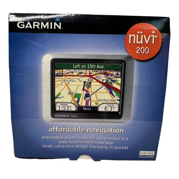 Garmin Gps Nuvi 200 Touchscreen Navigation in Box! - Picture 1 of 15